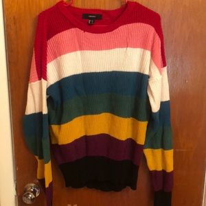 A striped sweater
